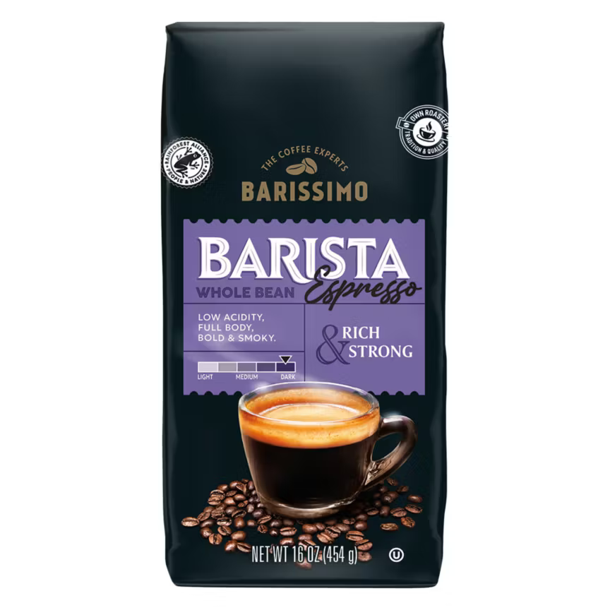 Barissimo Barista Dark Roast Whole Bean Coffee 1LB (Espresso)