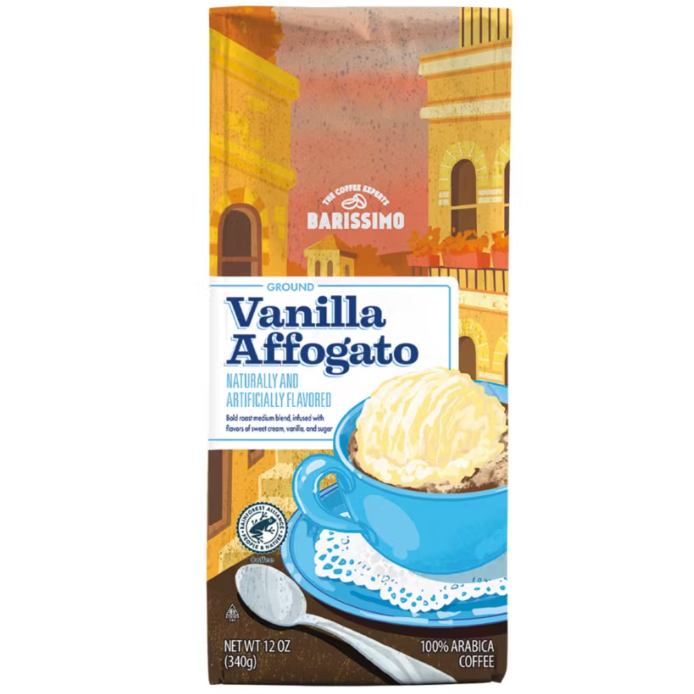 Barissimo Vanilla Affogato Flavored Ground Coffee 12oz (Medium Roast) Barissimo Vanilla Affogato Flavored Ground Coffee 12oz (Medium Roast)