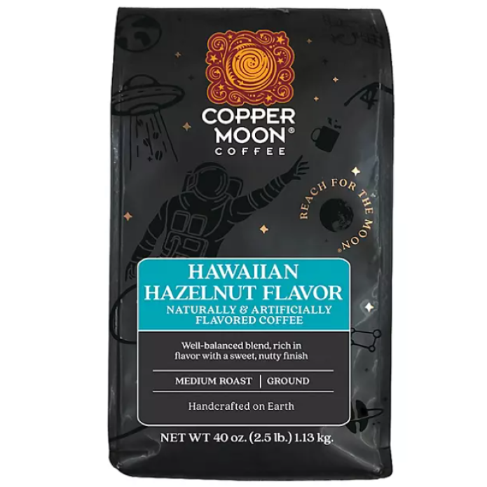 Copper Moon World Hawaiian Hazelnut Ground Coffee 2.5lbs (Medium Roast)