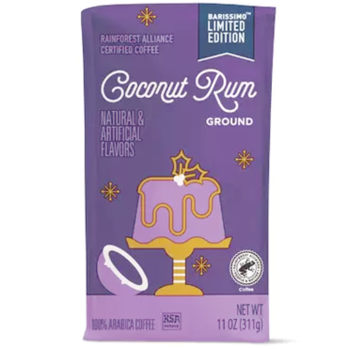 Barissimo Rum Coconut Flavored Ground Coffee 11oz (Light Roast) Barissimo Rum Coconut Flavored Ground Coffee 11oz (Light Roast)
